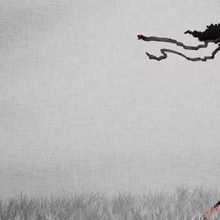 PC white and black samurai anime wallpaper