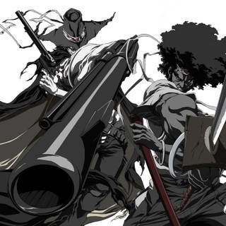 PC white and black samurai anime wallpaper