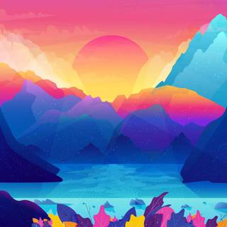 Colorful minimal wallpaper