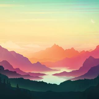 Colorful minimal wallpaper