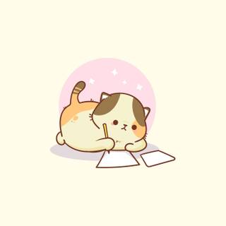 Animated cat 4k wallpaper