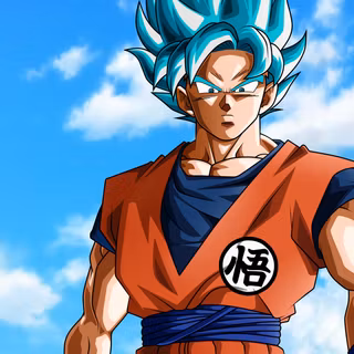 Blue Goku 4k wallpaper