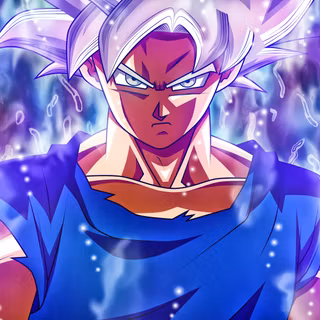 Blue Goku 4k wallpaper