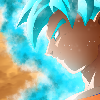Blue Goku 4k wallpaper
