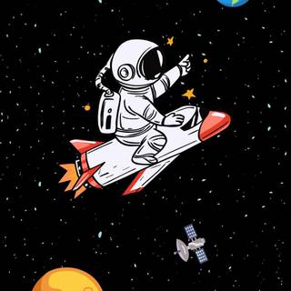 Aesthetic space iPhone wallpaper