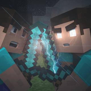 Glitched Herobrine wallpaper