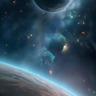Dark space iPhone wallpaper