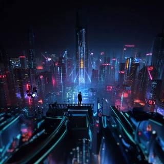 iPhone 14 neon wallpaper