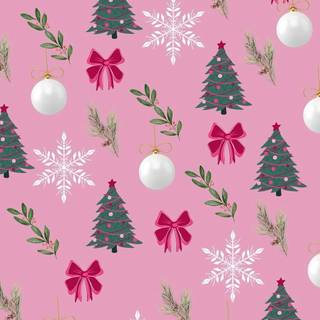 Christmas pink iPhone wallpaper