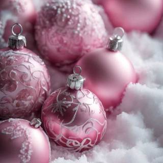 Christmas pink iPhone wallpaper