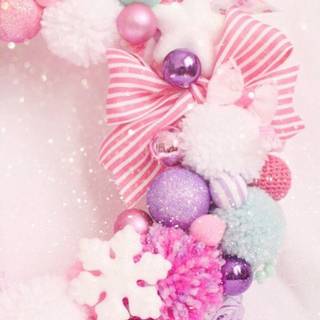 Christmas pink iPhone wallpaper