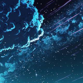 Night sky anime phone wallpaper