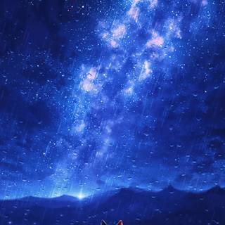 Night sky anime phone wallpaper