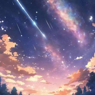 Night sky anime phone wallpaper