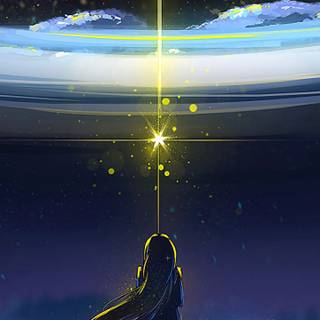 Night sky anime phone wallpaper