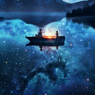 Night sky anime phone wallpaper