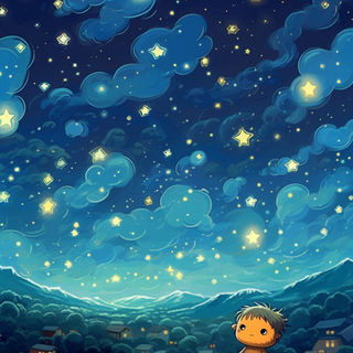 Night sky anime phone wallpaper