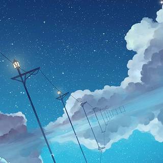 Night sky anime phone wallpaper