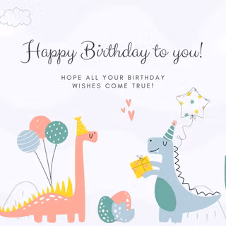 Dino birthday wallpaper