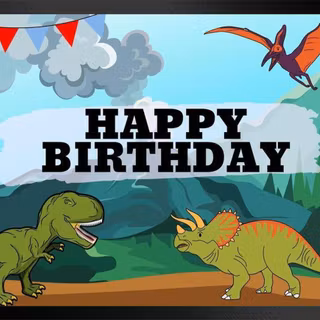 Dino birthday wallpaper