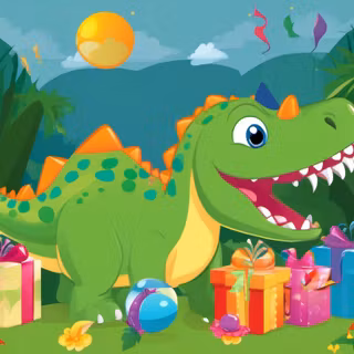 Dino birthday wallpaper