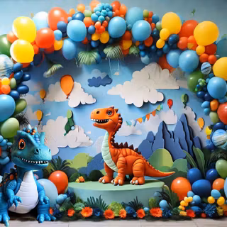 Dino birthday wallpaper