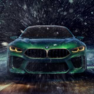 BMW in snow wallpaper