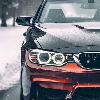 BMW in snow wallpaper