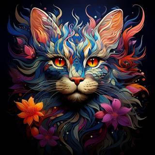 Abstract cat wallpaper