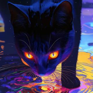 Abstract cat wallpaper