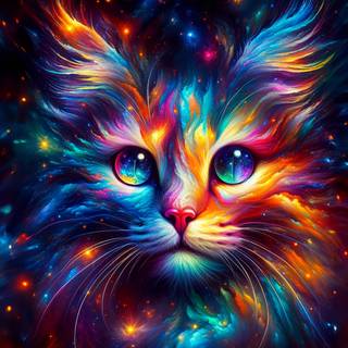 Abstract cat wallpaper