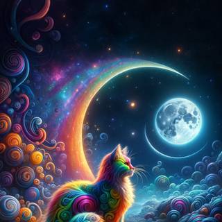 Abstract cat wallpaper