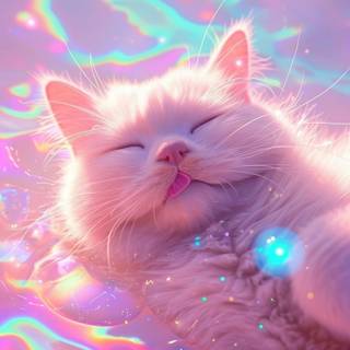 Abstract cat wallpaper