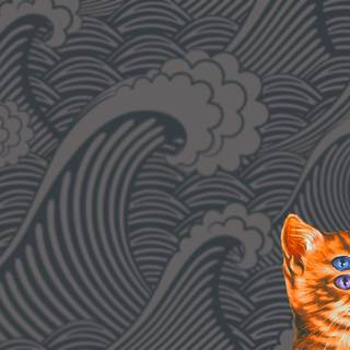 Abstract cat wallpaper