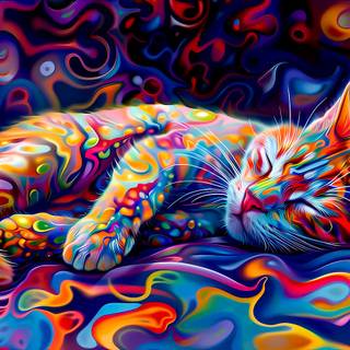 Abstract cat wallpaper