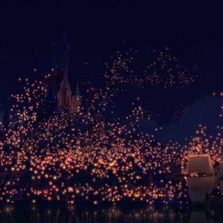 Tangled lanterns wallpaper