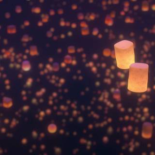 Tangled lanterns wallpaper