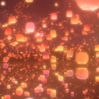 Tangled lanterns wallpaper