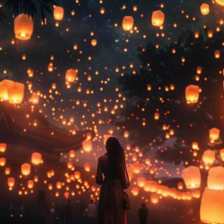 Tangled lanterns wallpaper