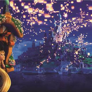 Tangled lanterns wallpaper