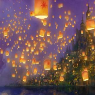Tangled lanterns wallpaper