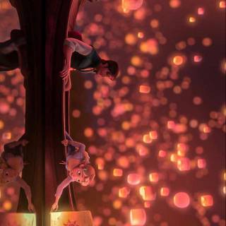 Tangled lanterns wallpaper
