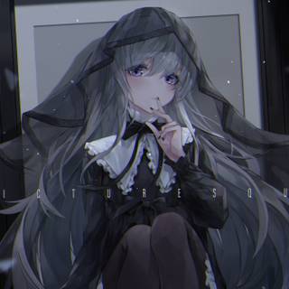 Anime grey 4k wallpaper