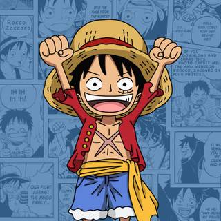 Luffy blue wallpaper