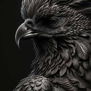 Eagle black and white wallpaper