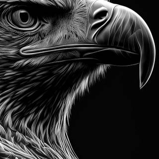 Eagle black and white wallpaper