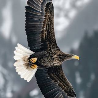 Eagle black and white wallpaper