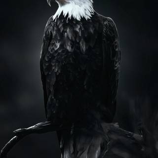 Eagle black and white wallpaper