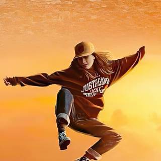 Female skateboarder wallpaper