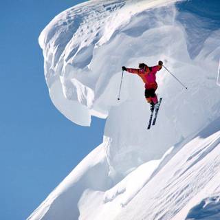 Extreme ski jump wallpaper